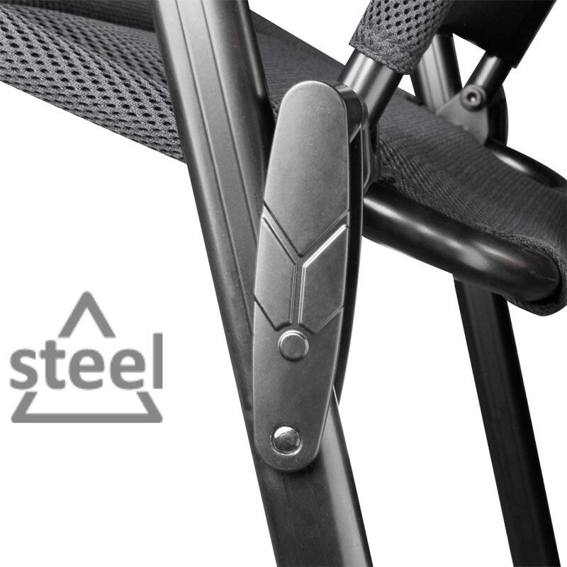 Brunner silla plegable camping aravel 3d gris/negro 3/5