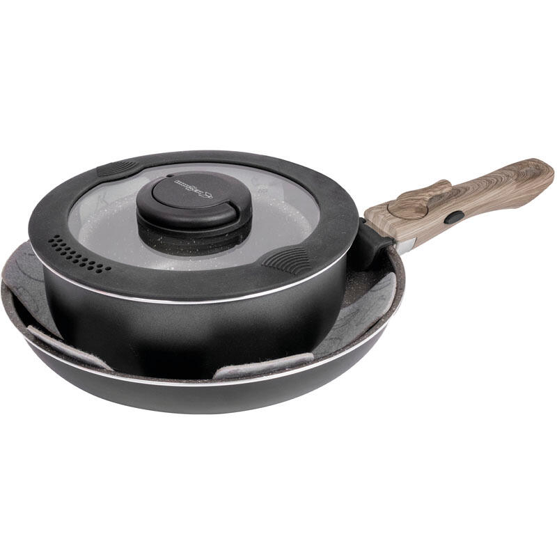 Batería de cocina camping Pirate Spacemaster Ø26 cm olla y sartén exterior 4/7