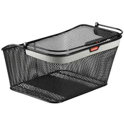 Klickfix Hinterradkorb City Reflect GTA 40x20x30cm, schwarz, engmaschig