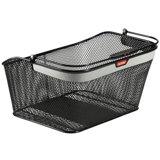 Klickfix Hinterradkorb City Reflect GTA 40x20x30cm, schwarz, engmaschig