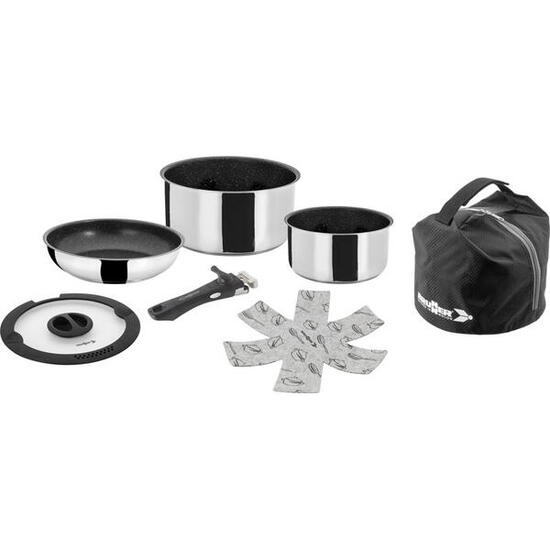 Camping Koch Geschirr Set Academy Mini Ø20 cm Outdoor Küche Topf Pfanne