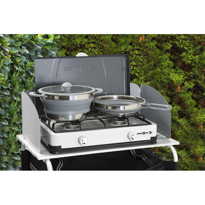 Set de Cocina Volcano Camping Olla Vajilla Apilable Silicona 4/7