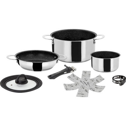 Camping Vaisselle Set Academy NG 5+1 Ø20 cm Outdoor Cuisine Casserole Poêle