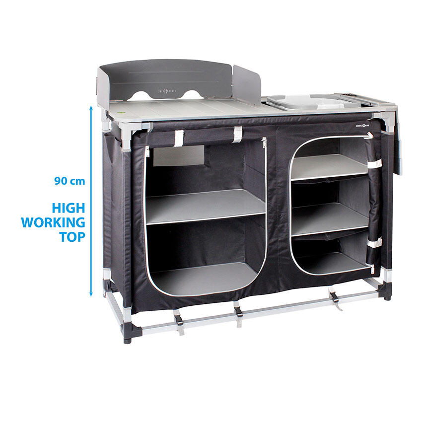 Brunner cuisine mobile camping multifonction azabache ctw square hwt 3/7