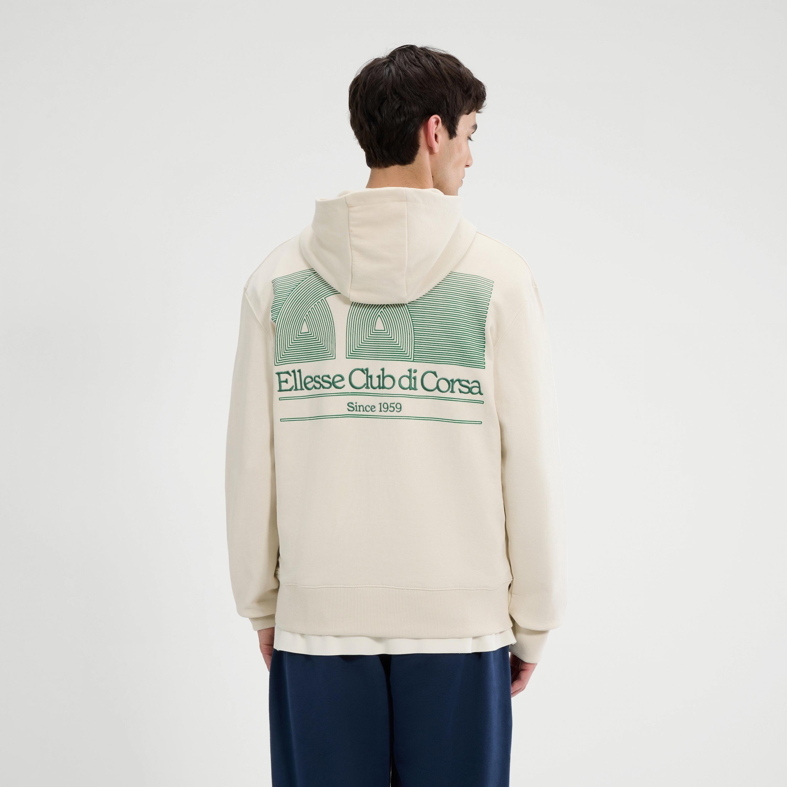 Sweat À Capuche CLUB DI CORSA Homme (Blanc Cassé) 4/4