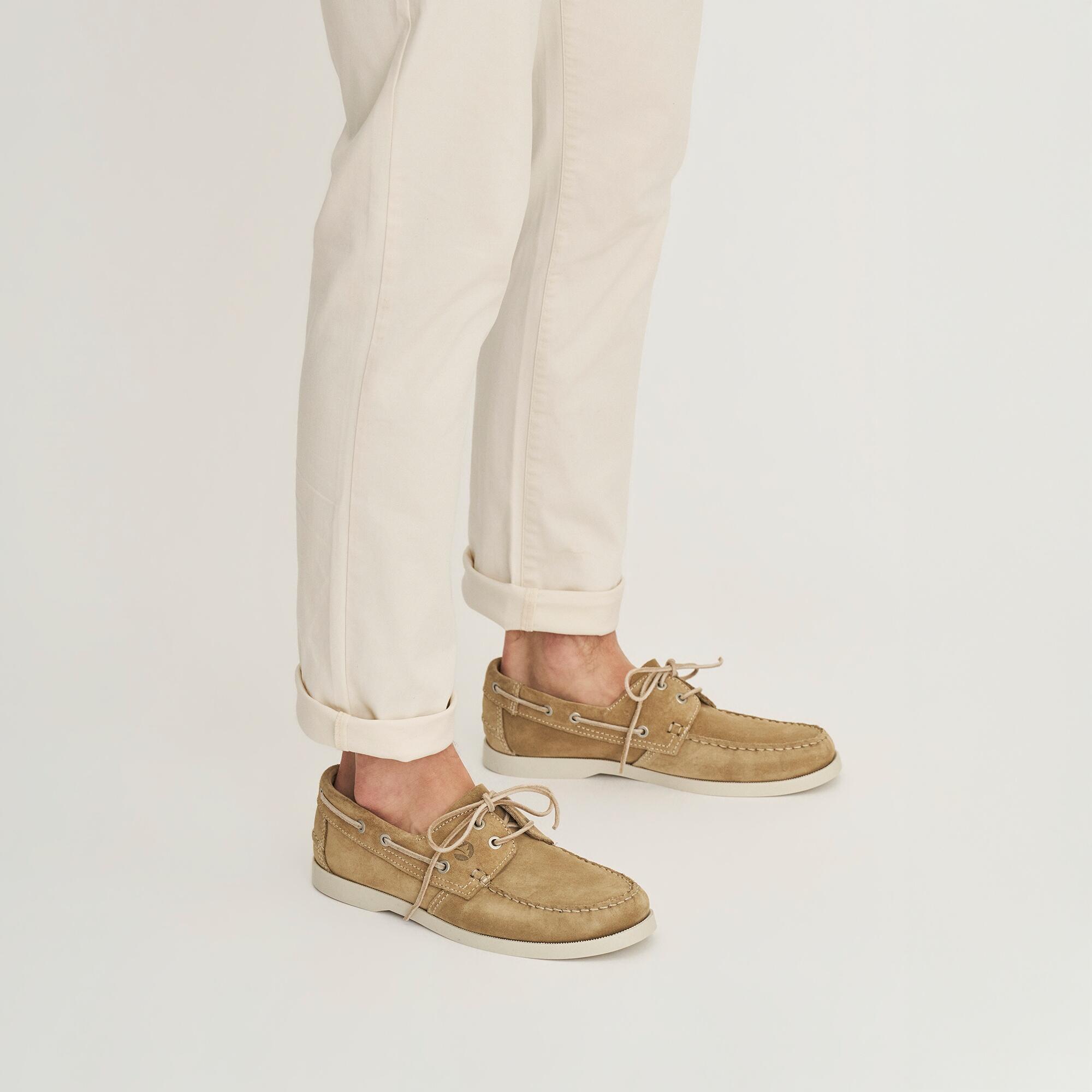 Krokvag Uomo - Scarpe da barca - Camoscio - Marrone chiaro 6/6