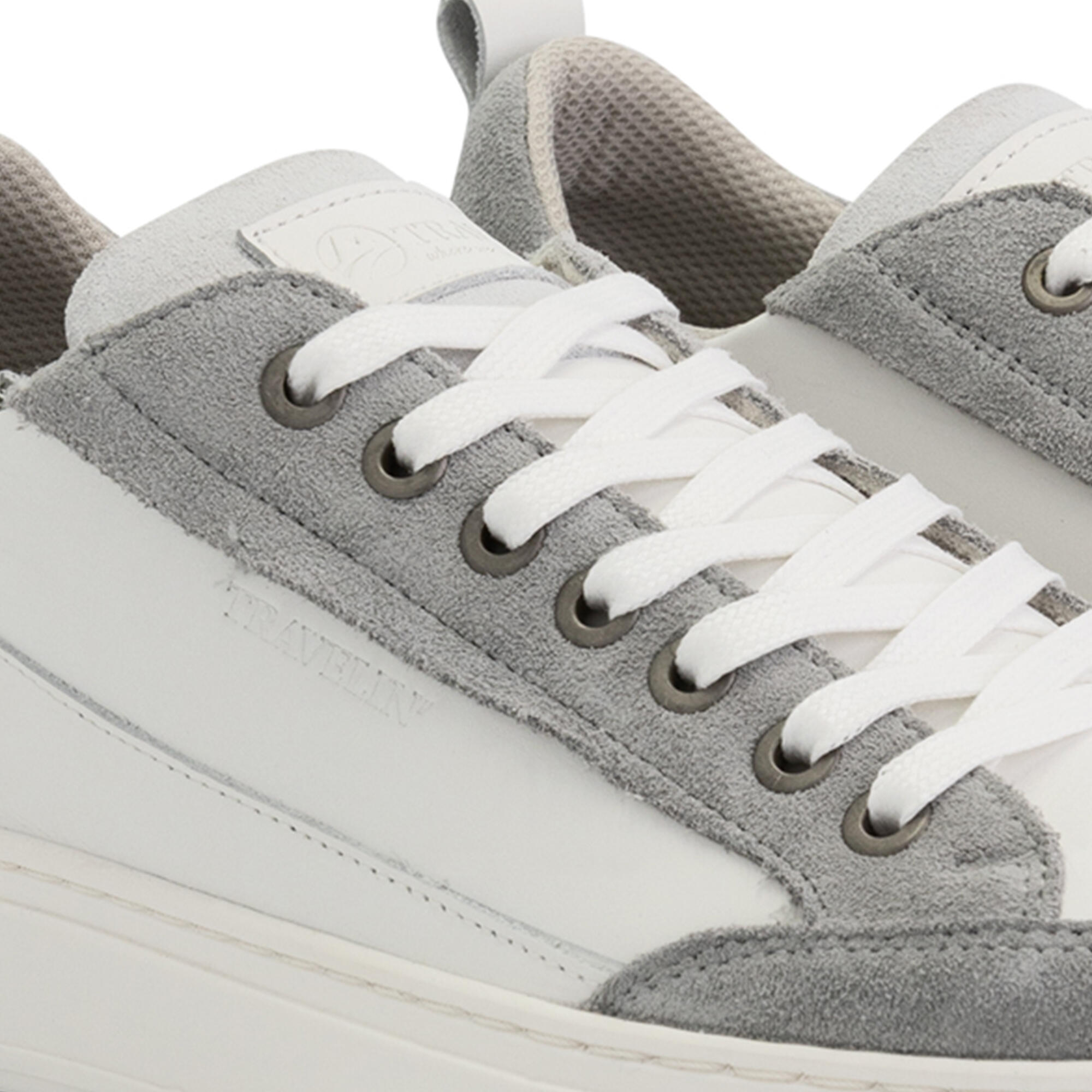 Croft Uomo - Sneakers - Pelle - Bianco/Grigio 7/7