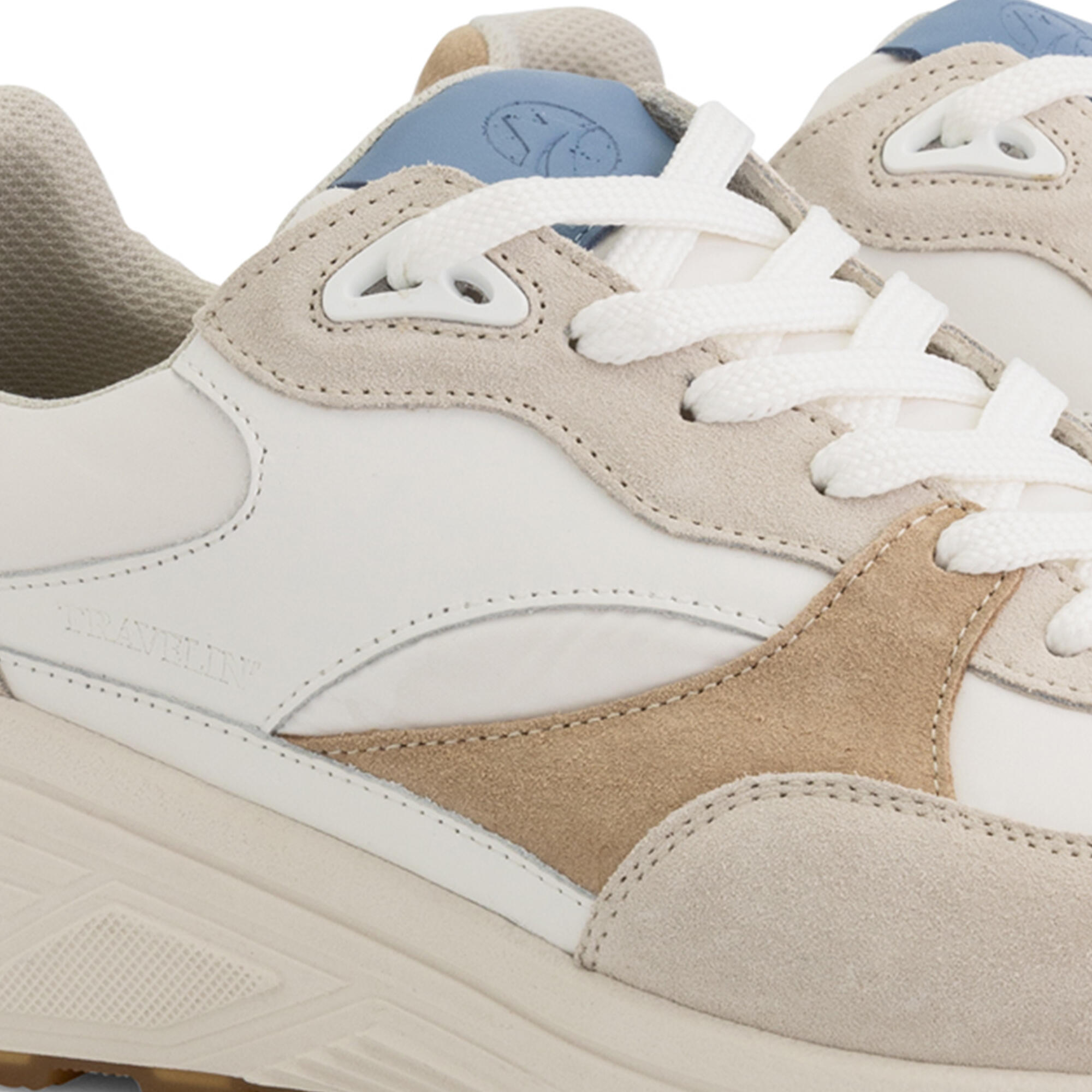 Romsey Hombre - Zapatillas - Cuero - Arena/Azul 7/7
