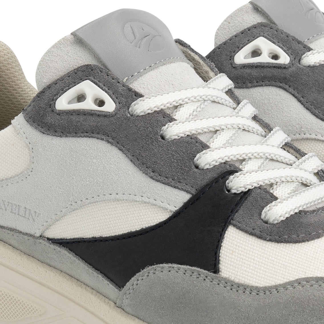 Riber Donna - Sneakers - Pelle e tela - Grigio/Blu 7/7