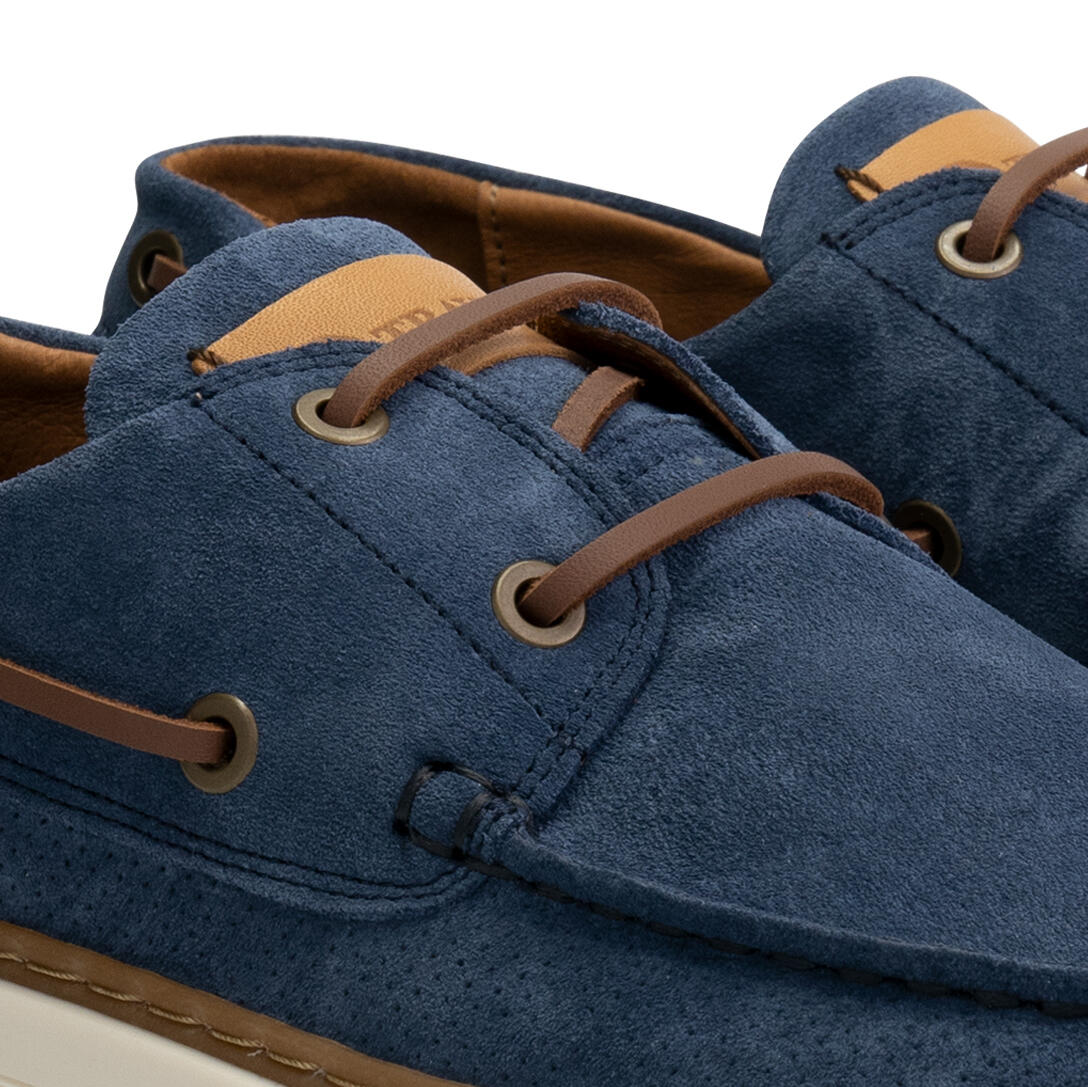 Shipton Uomo - Scarpe stringate - Camoscio - Blu 7/7