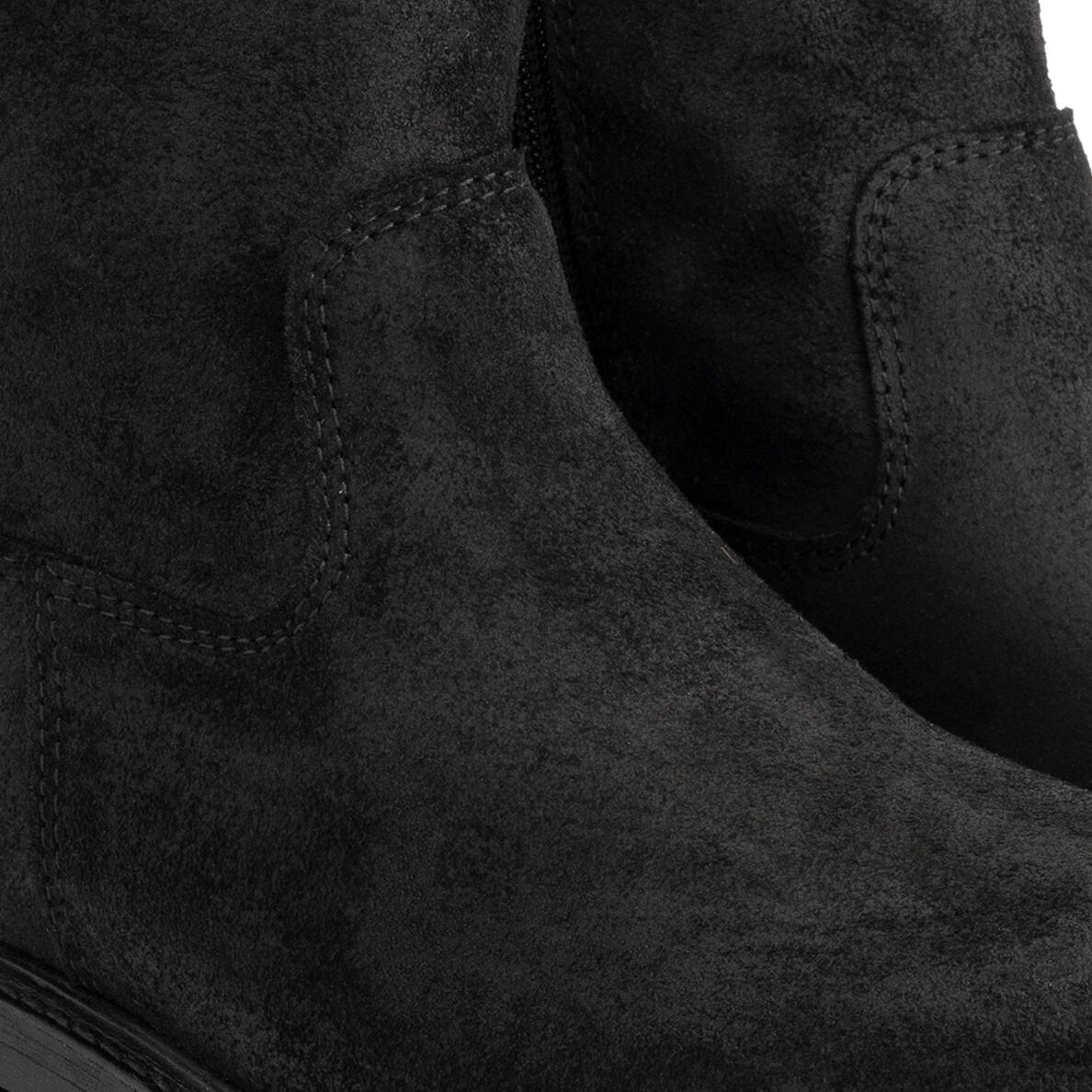 Honefoss boots - Suede leren enkellaarsjes dames - Zwart leer 7/7
