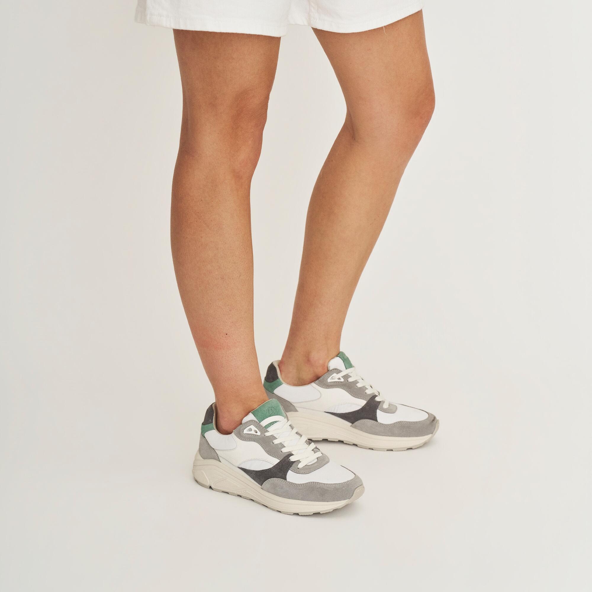 Rayleigh Donna - Sneakers - Pelle - Grigio/Verde 7/7