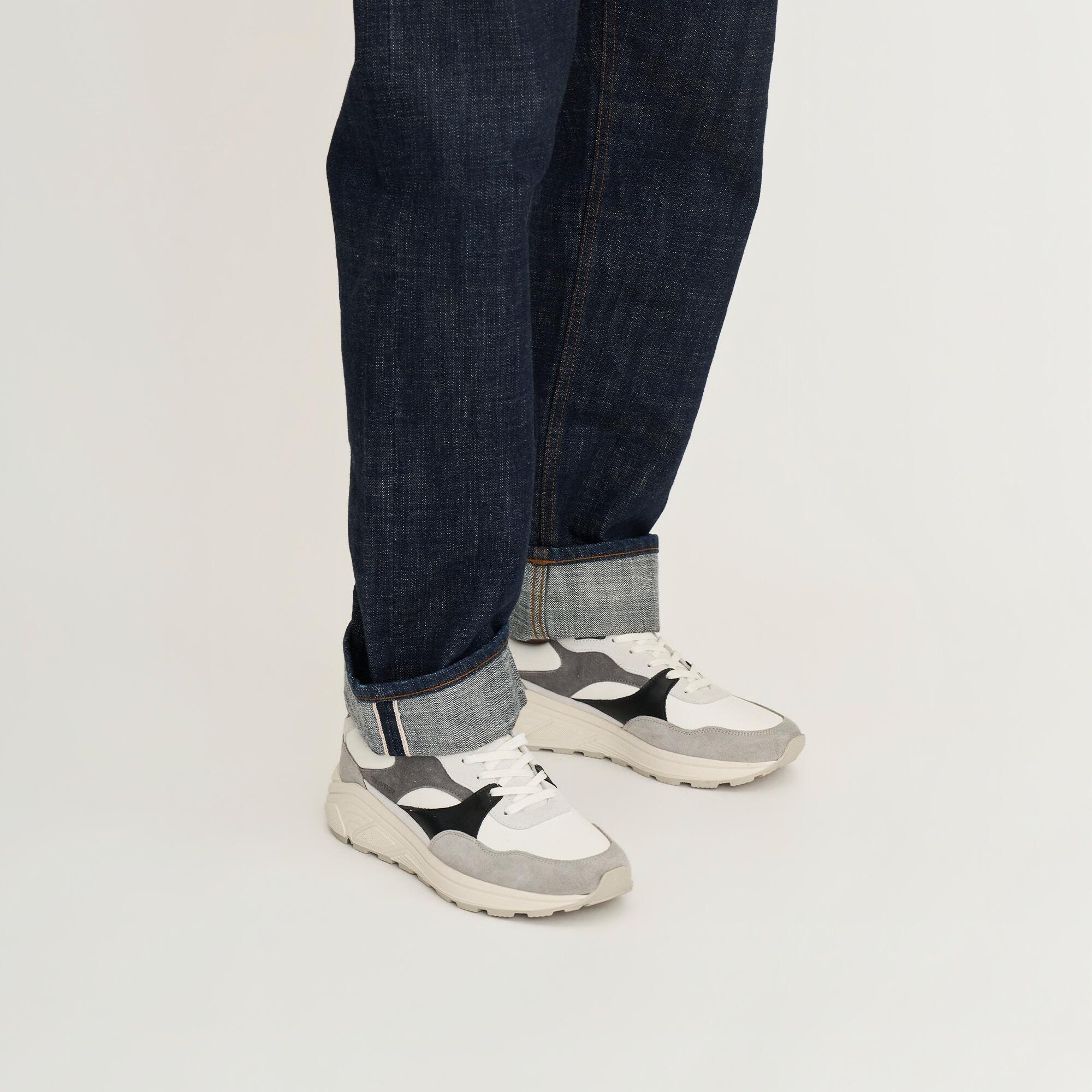 Rushden Uomo - Sneakers - Pelle - Grigio/Nero 7/7