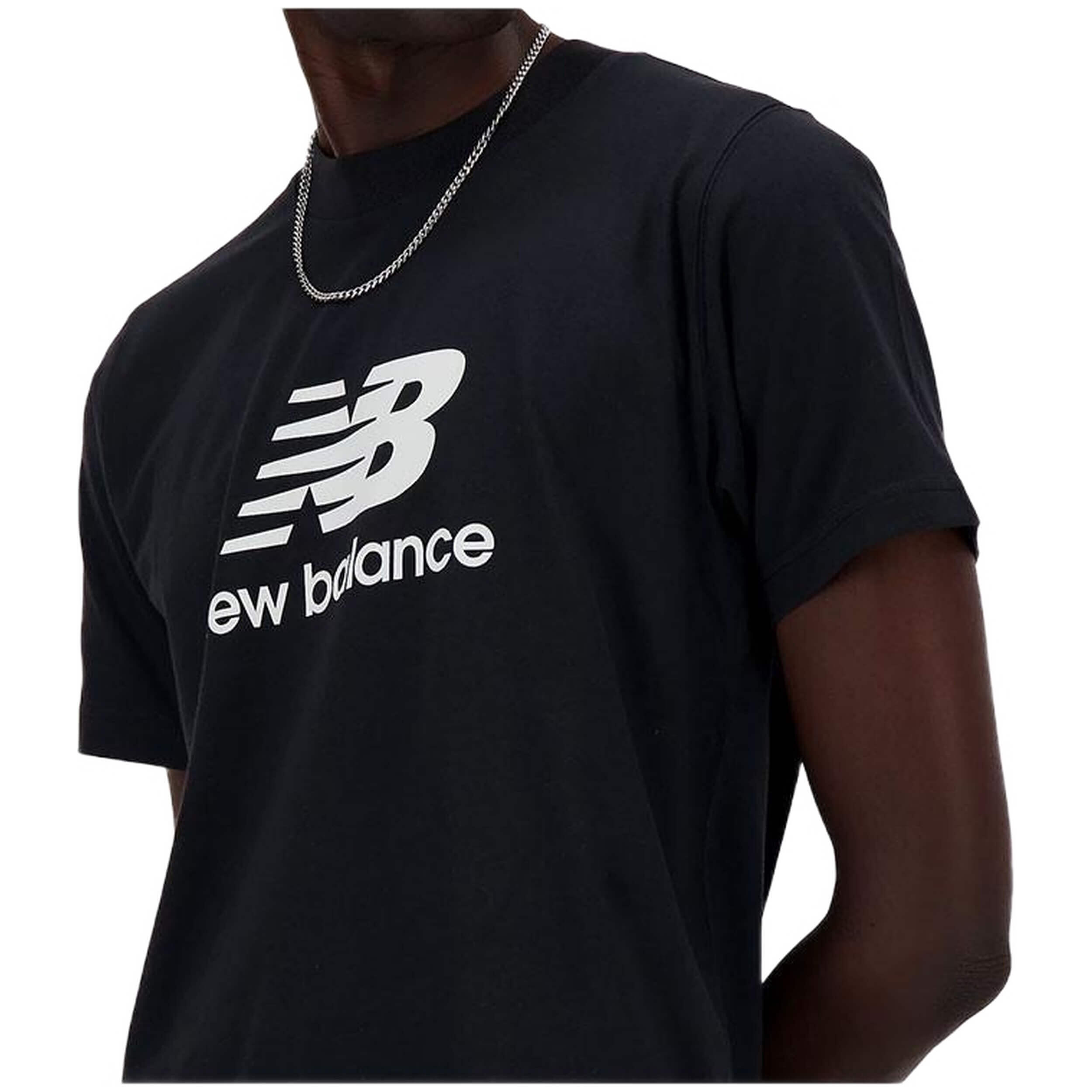 Męskie koszulka NEW BALANCE SPORT ESSENTIALS LOGO T-SHIRT Black 4/6