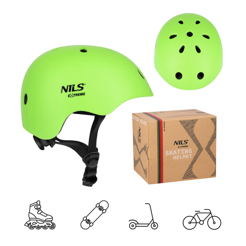 Cască pentru copii pentru role, skateboard, trotinetă Nils Extreme MT301