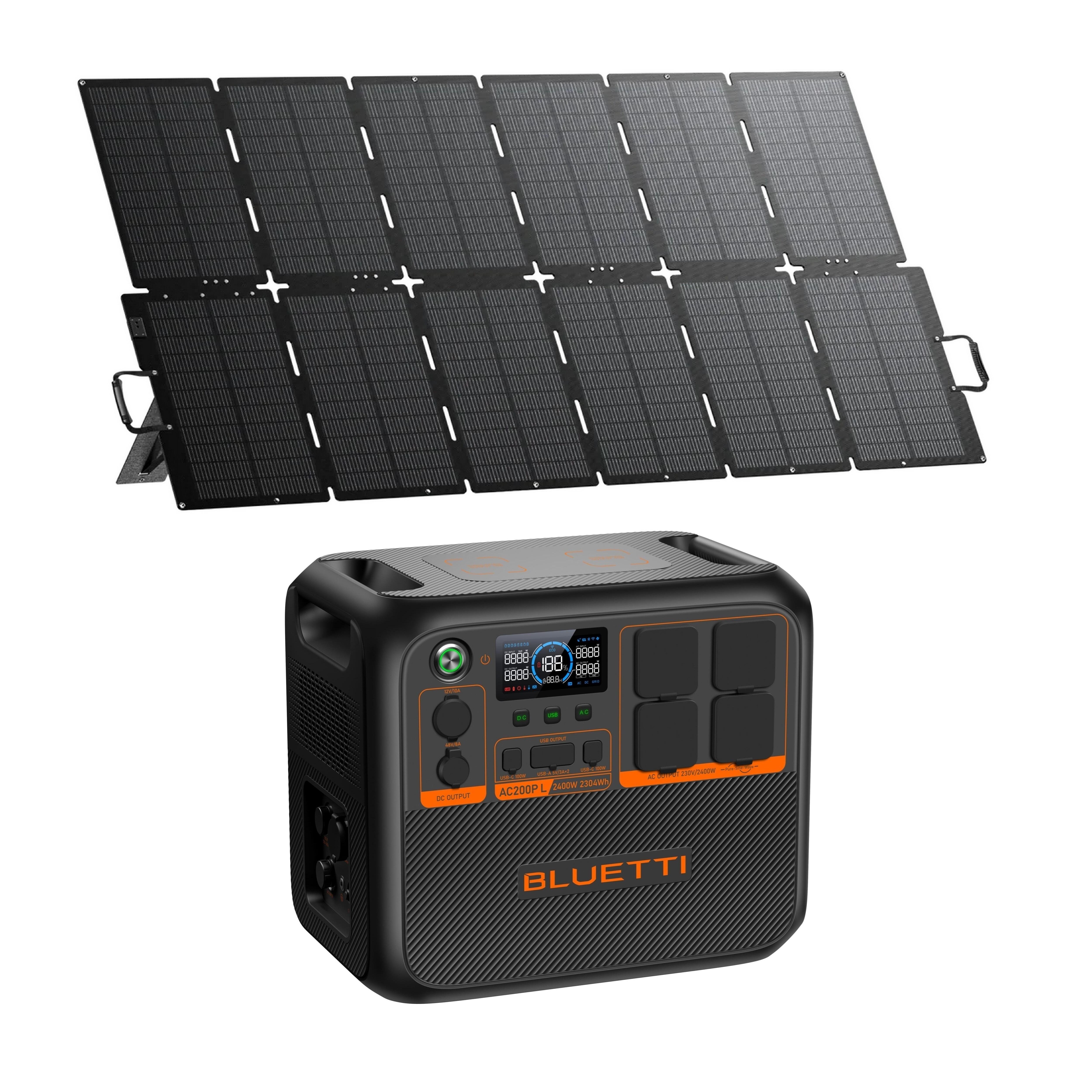 BLUETTI Kit Nabíjecí stanice Powerbanky BLUETTI AC200PL s solárním panelem 500 W