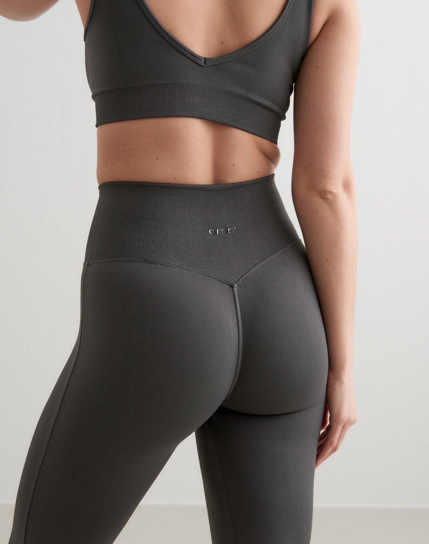 Mujer Leggings Petite Acampanados Sin Costura Gris Oscuro 3/5