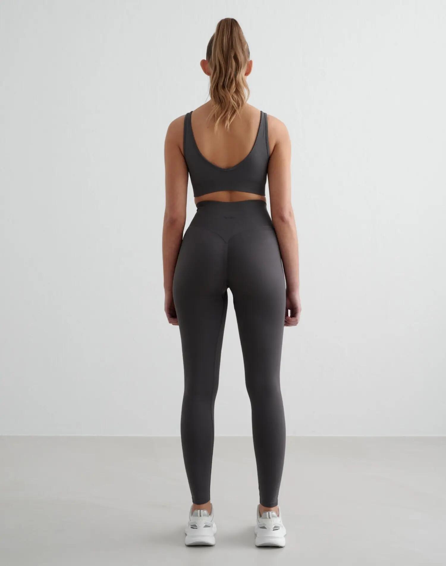 Femme Legging Sans Coutures Taille Haute squat proof Petite Shape Gris Ombre 2/5