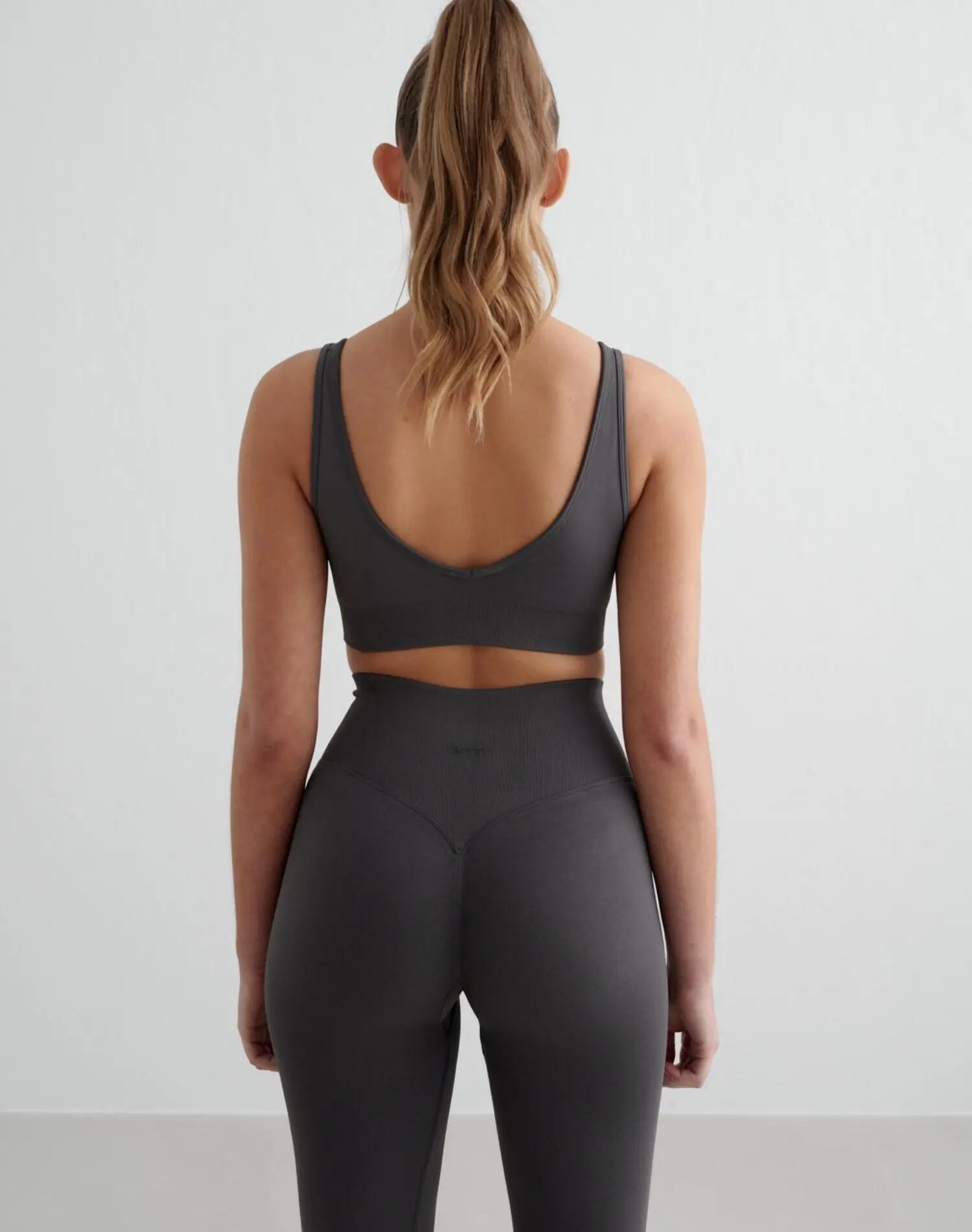 Femme Legging Sans Coutures Taille Haute squat proof Petite Shape Gris Ombre 5/5