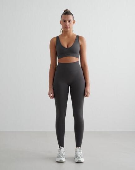 Damskie legginsy bezszwowe, wysoki stan, squat proof petite Shape szary