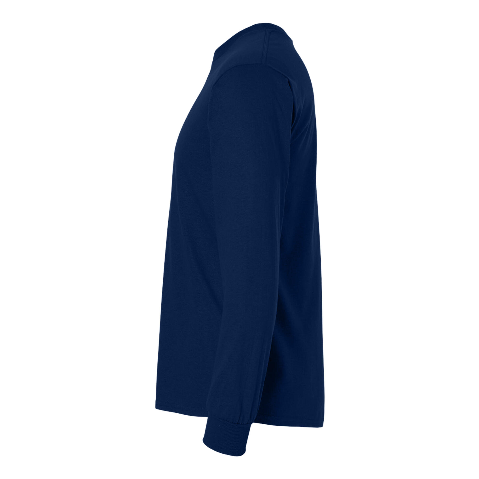 Maglia Manica Lunga 100% Cotone Uomo Gildan Blu Navy 4/4
