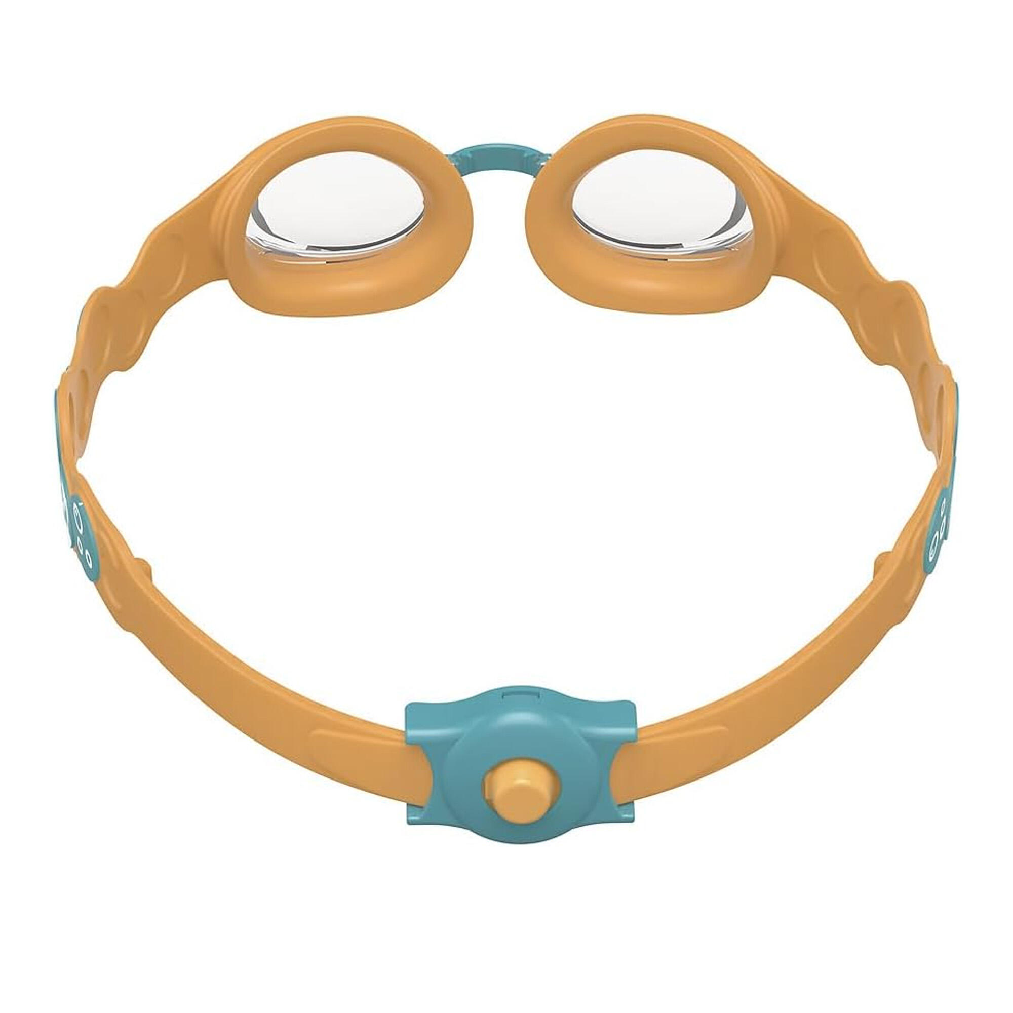 "2024" Schwimmbrille Gepunktet für Kinder Orange/Grün 2/3
