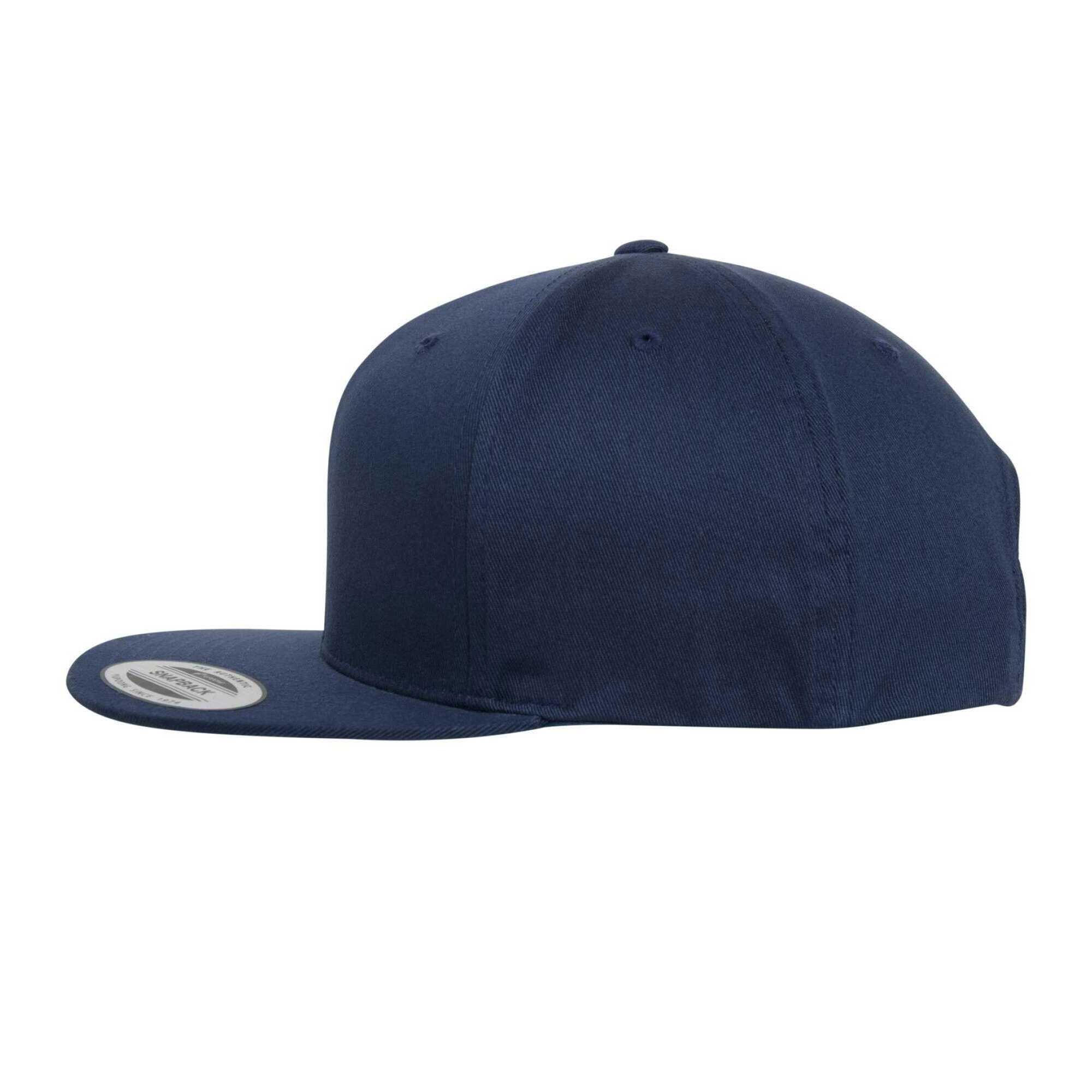 Kappe, Snapback, BioBaumwolle Damen und Herren Marine 3/4