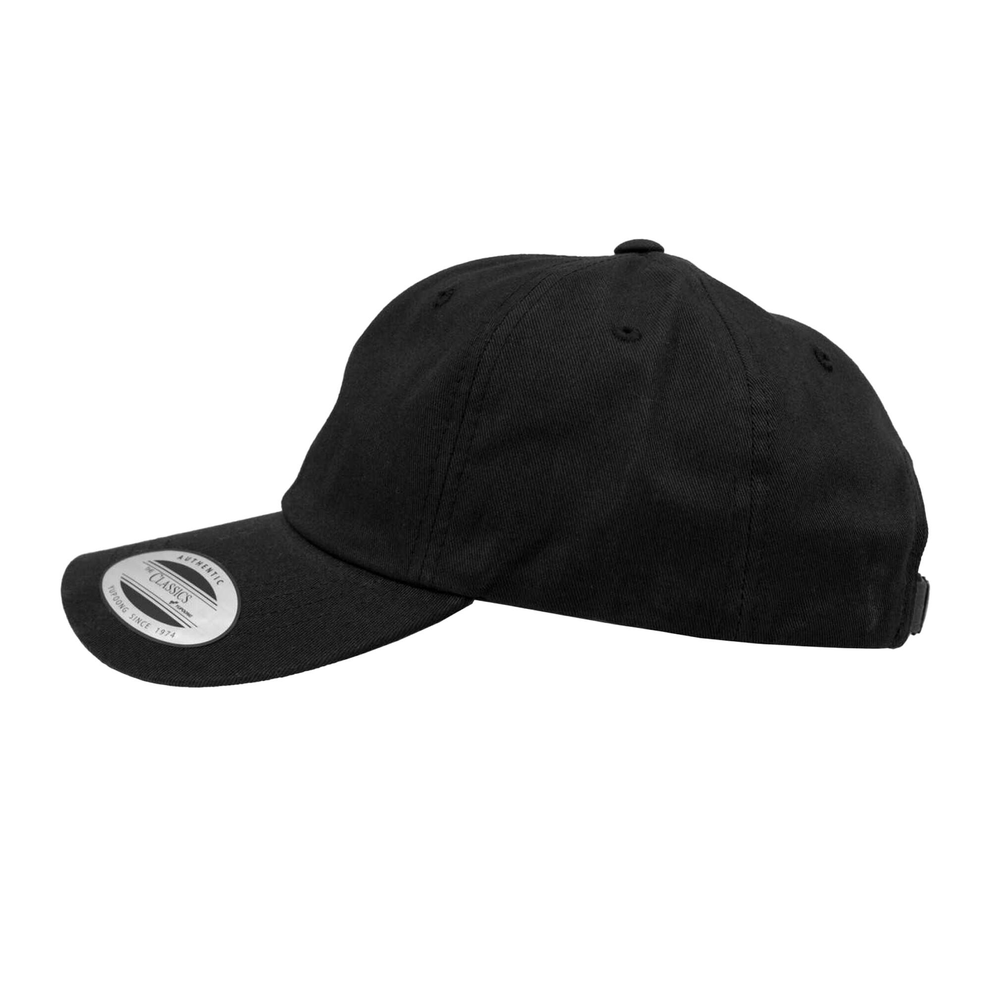 Unisex Adult Cotton Twill Low Profile Cap (Black) 3/4