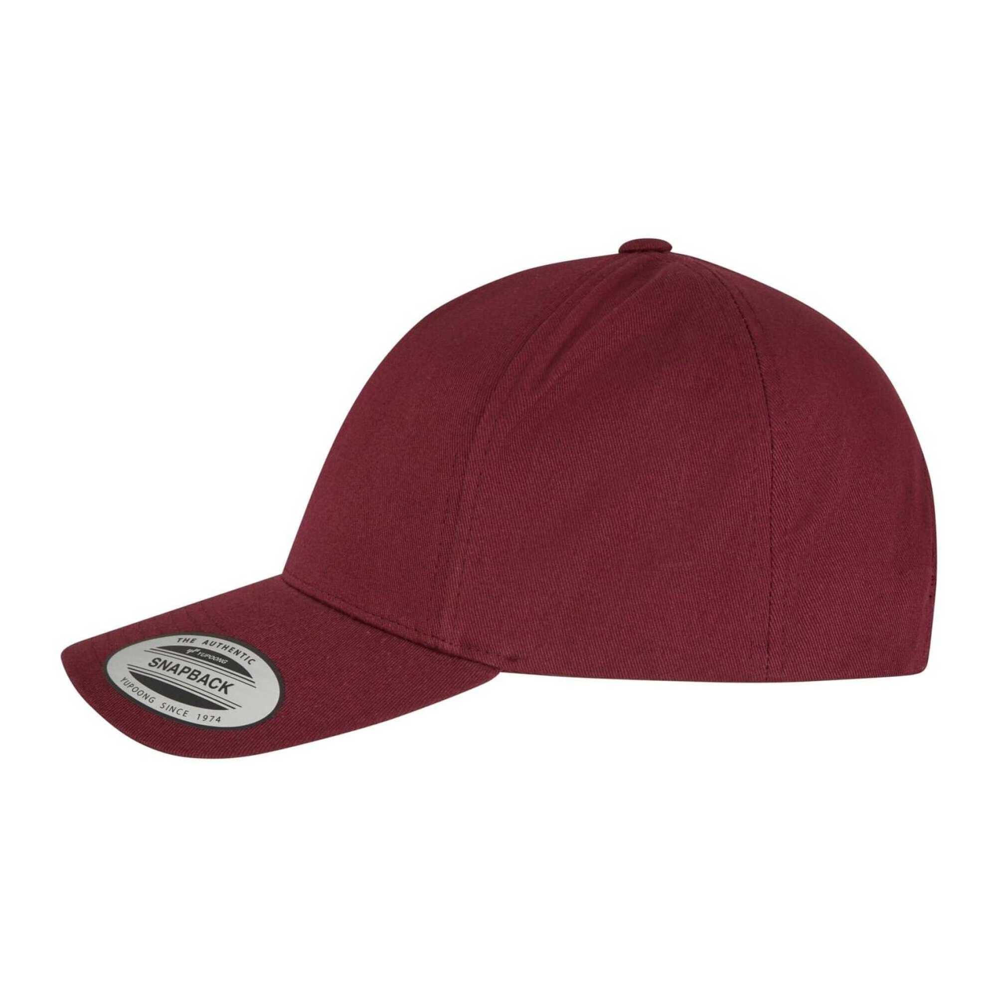 "Classic" BaseballMütze Damen und Herren Weinrot 3/4