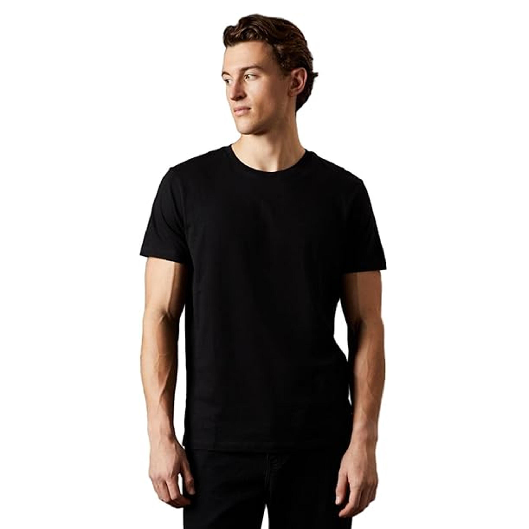 TShirt Rundhalsausschnitt für (3erPack) Herren Schwarz 4/4