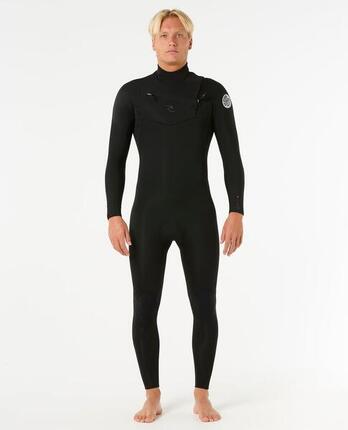 Combinaison Dawn Patrol Pro 5/3 Zip Poitrine Noir