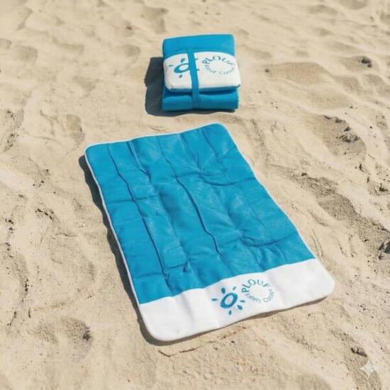 Matelas flottant non-gonflable 2en1 bleu