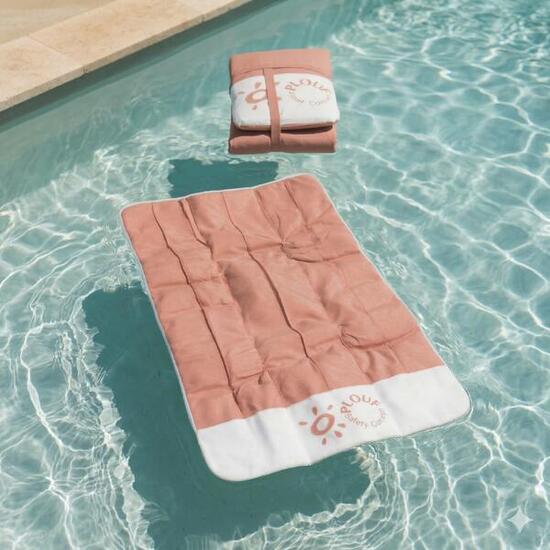 Matelas flottant non-gonflable 2en1 rose