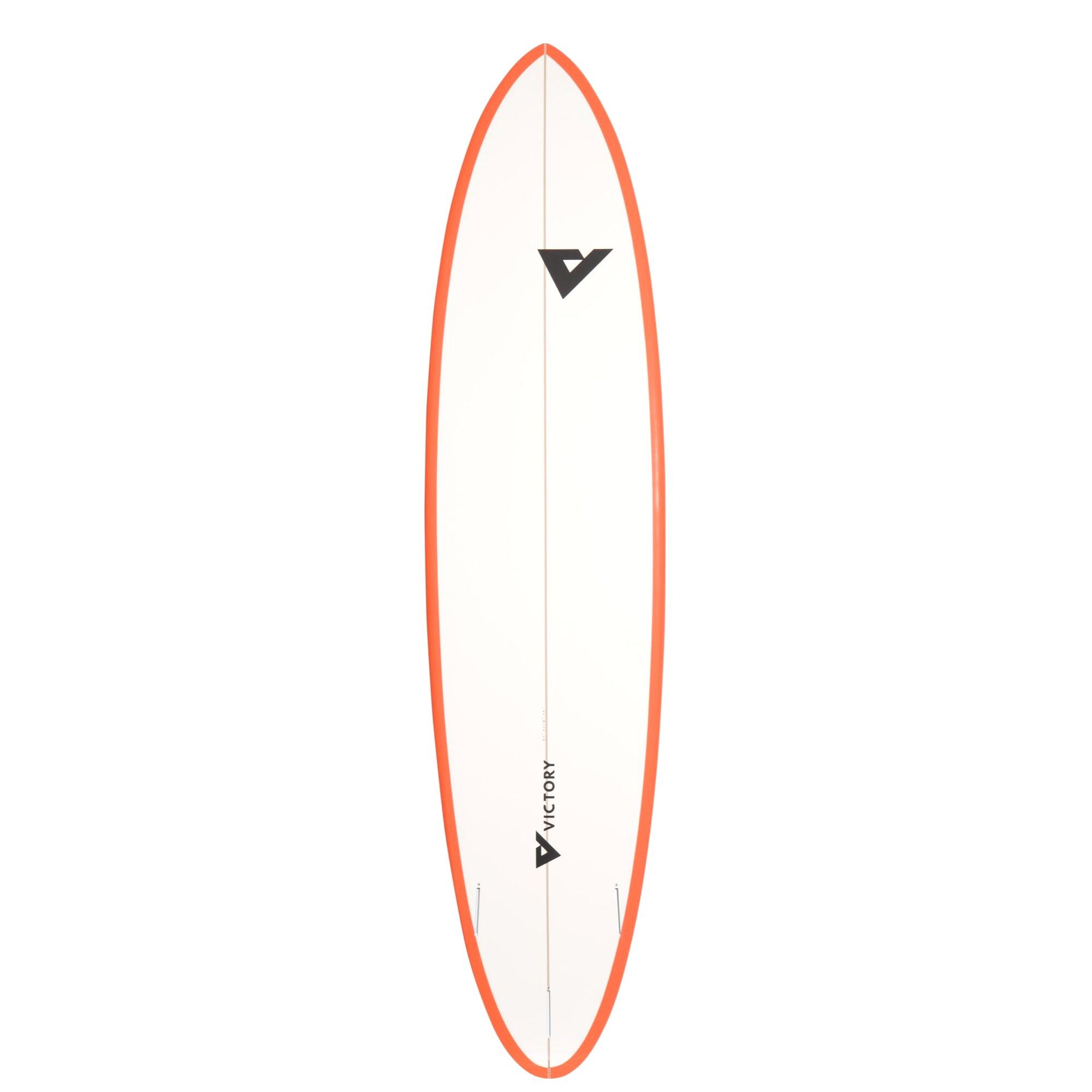 Victory Surfboards - Midlength 6'8 - Epoxy - Futures - Matte Orange / White 2/4