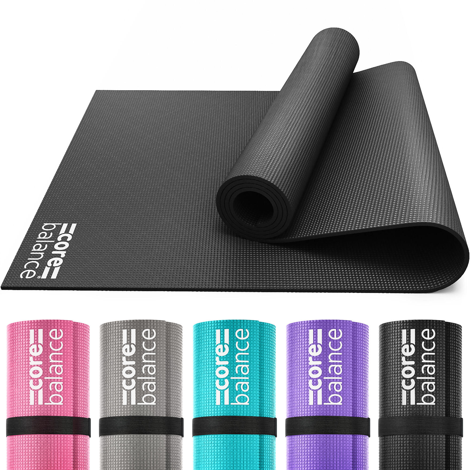Yoga Exercise Mat Foam 6mm Non Slip Pilates Gym Fitness Roll Up