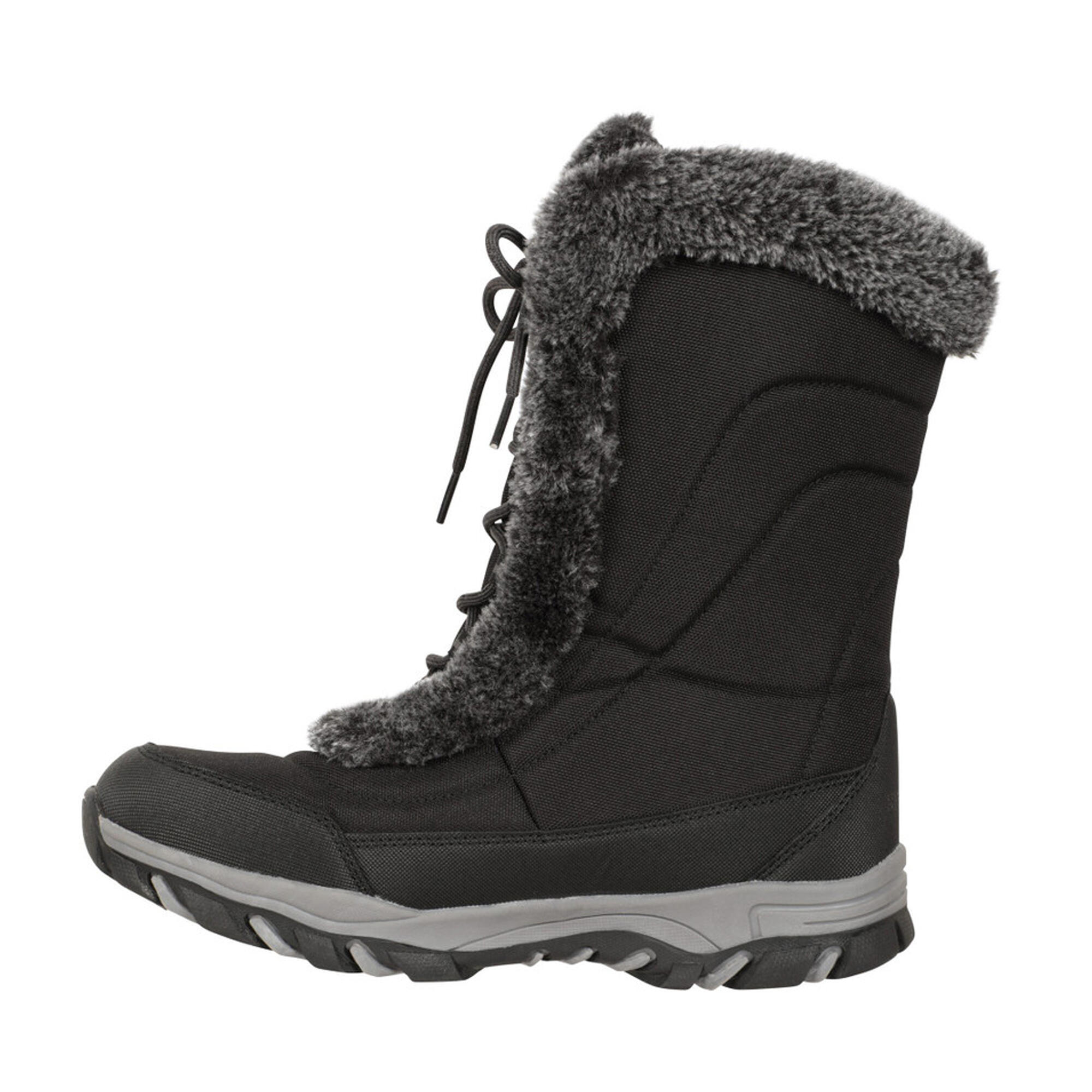 Womens/Ladies Ohio Snow Boots (Jet Black) 3/4