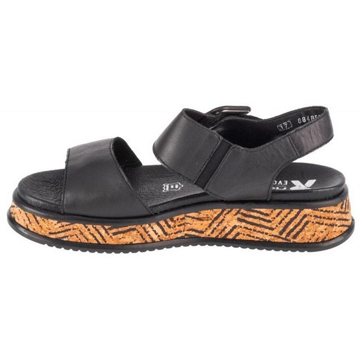 Sandalias de Cuero Full Grain para Mujer Negro 2/4