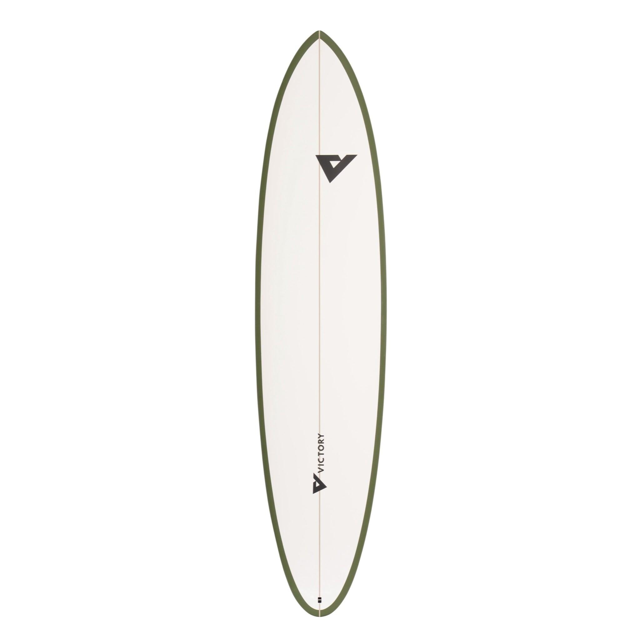Victory Surfboards - Midlength 6'8 - Epoxy - Futures - Matte Khaki / White 1/4