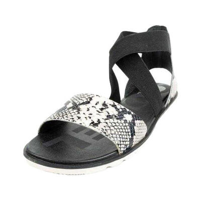 Dames ella ii volnerfleer sandalen (zwart)