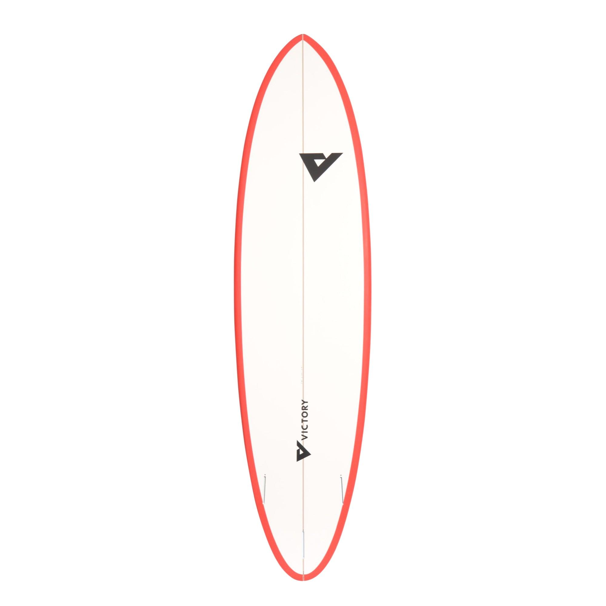 Victory Surfboards - Midlength 6'8 - Epoxy - Futures - Matte Red / White 2/4