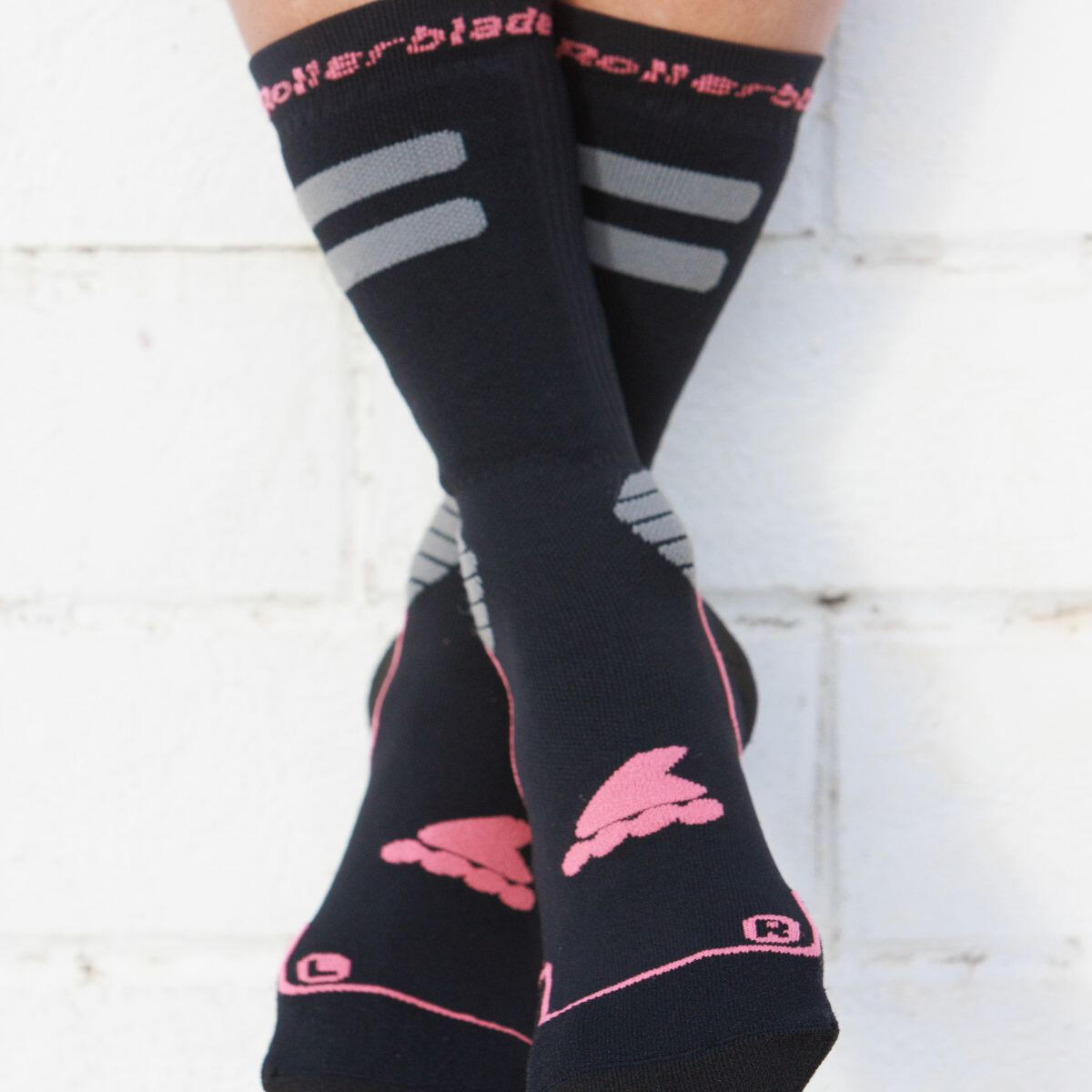 ROLLERBLADE Chaussettes HIGH PERFORMANCE Noir Corail- Taille M 4/7