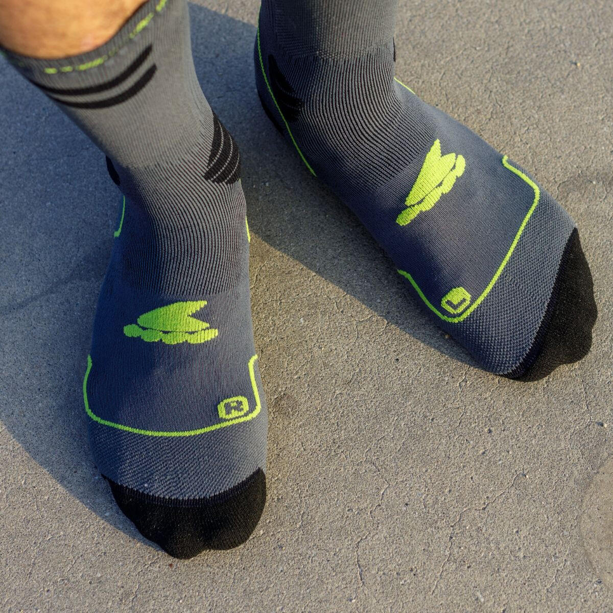 ROLLERBLADE Chaussettes HIGH PERFORMANCE Anthracite Lime 7/7