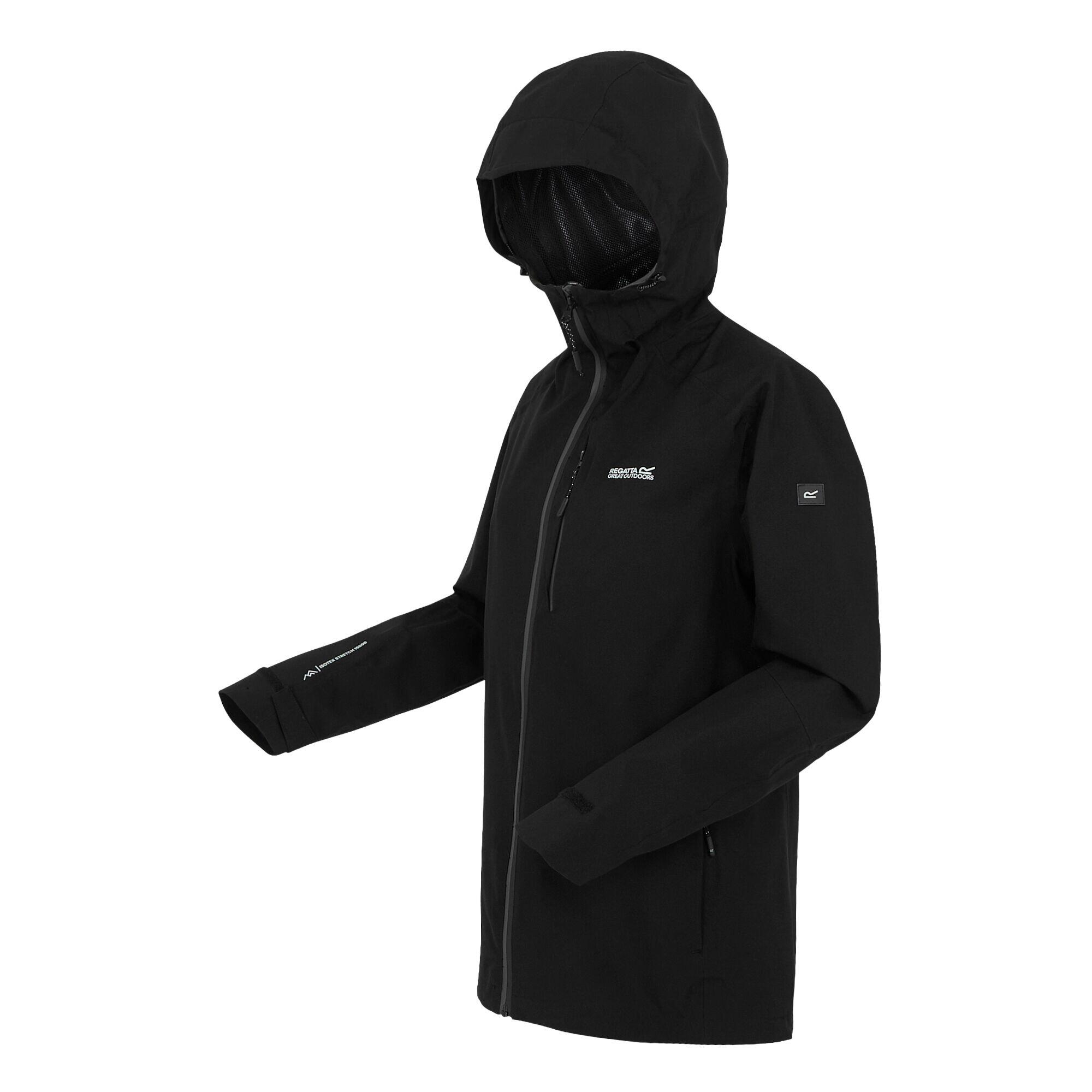 Veste Imperméable À Capuche BIRCHDALE Femme (Noir / Gris Foncé) 3/4