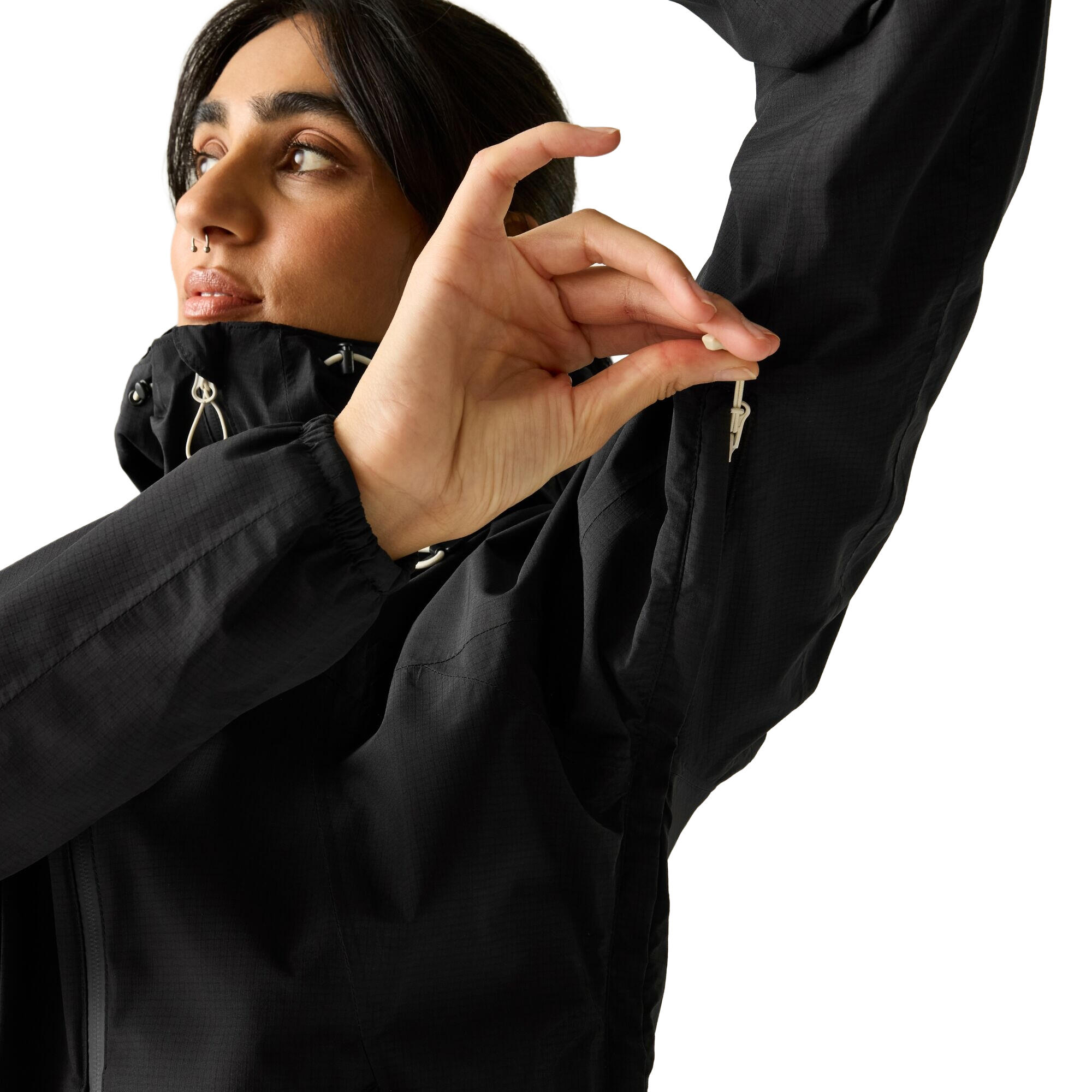 Veste Imperméable À Capuche BREATHE EASY Femme (Noir) 3/5