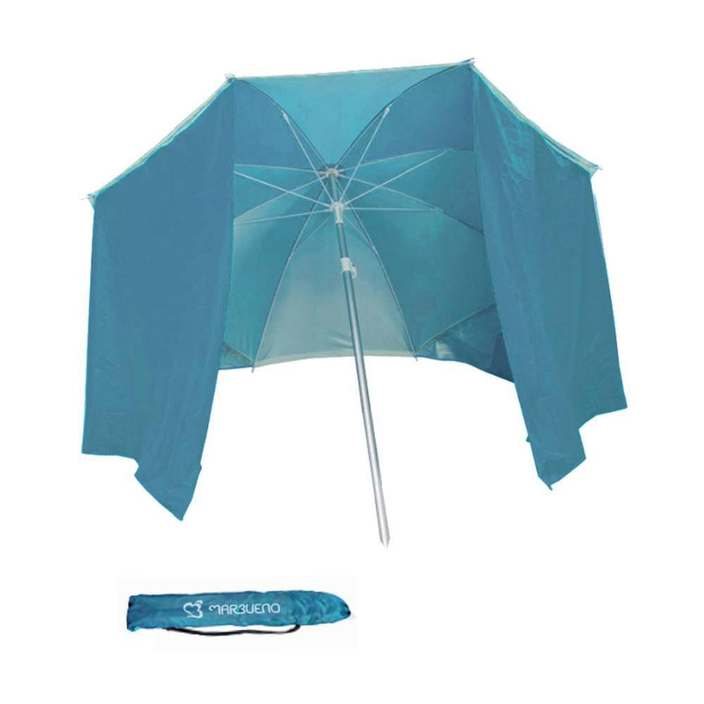 Sombrinha de Praia 180 cm Nylon e Alumínio com Para-vento 2/2