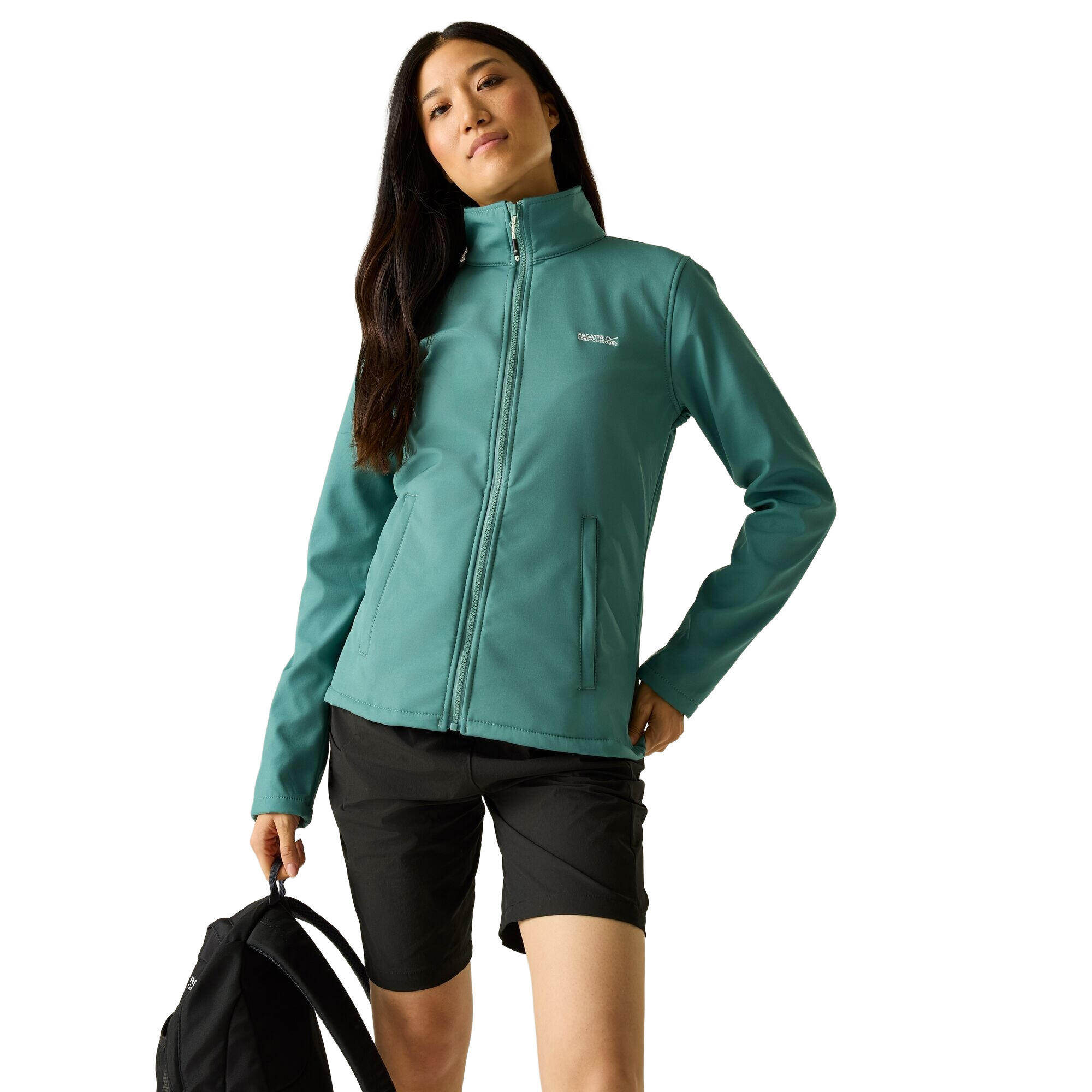 "Connie V" Jacke für Wandern Damen Moos 4/5