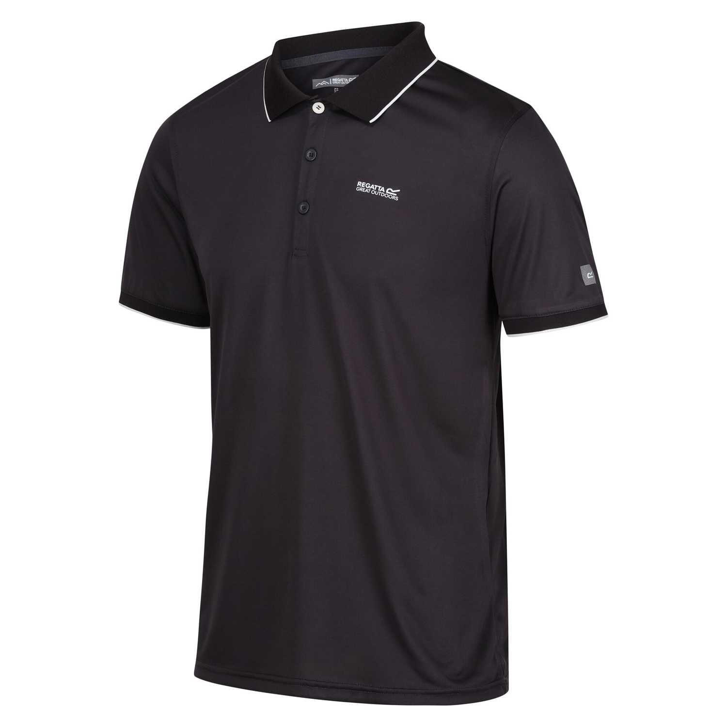 Poloshirt Remex II kurzärmlig Herren Asche unifarben 3/4