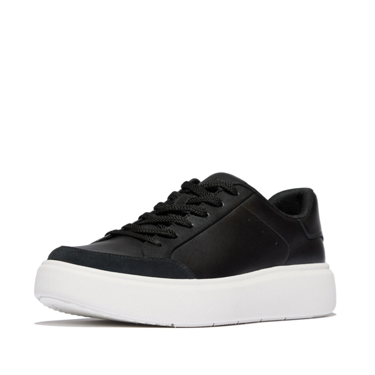 FITFLOP FitFlop Rtg Leather/Suede Sneakers  ZWART 42