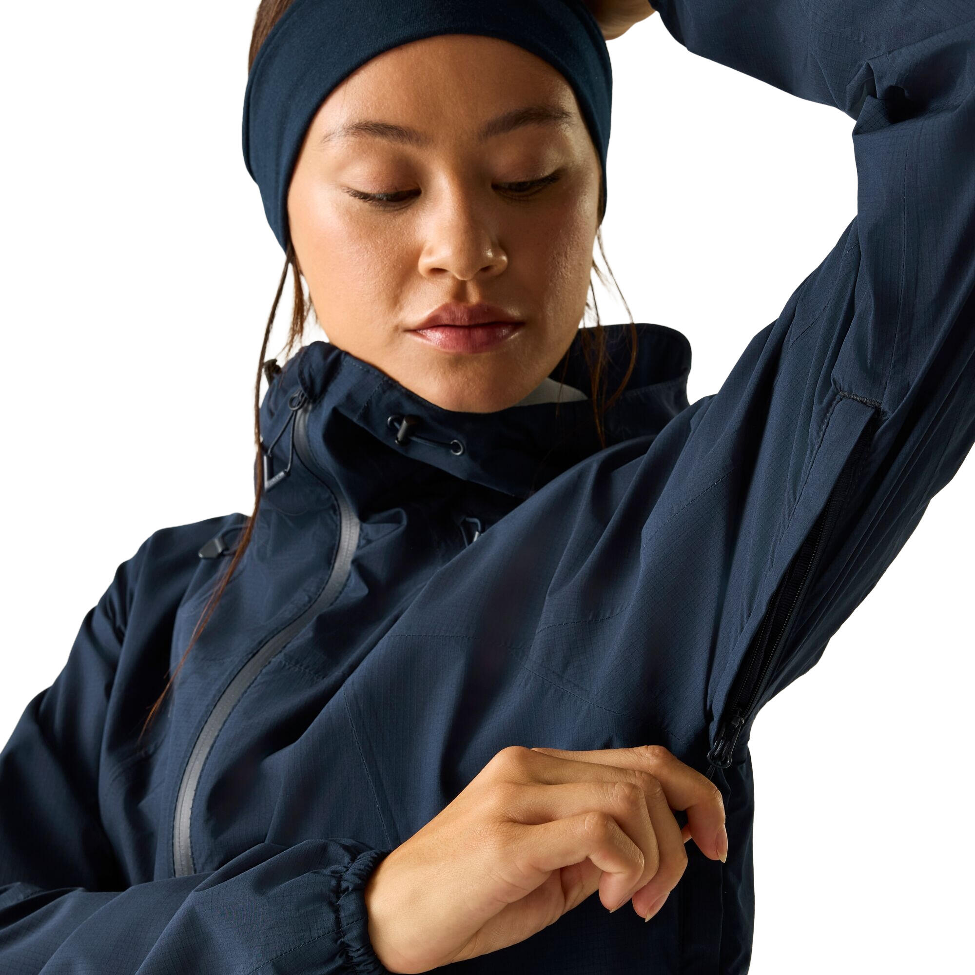 Veste Imperméable À Capuche BREATHE EASY Femme (Bleu Marine) 3/5