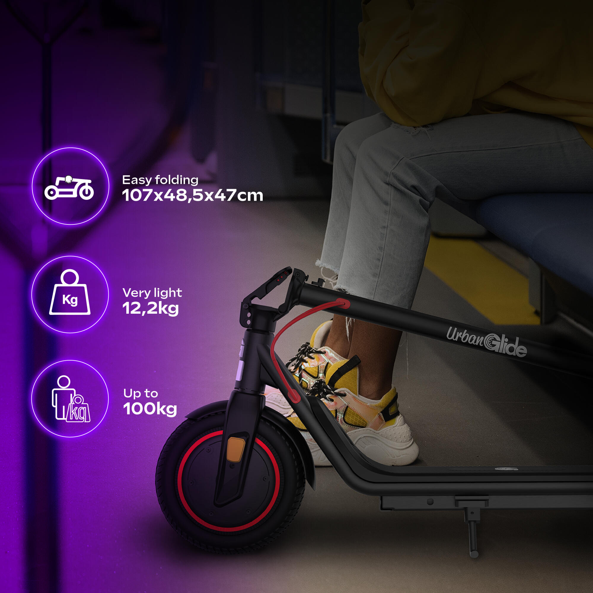 Trottinette Électrique Adulte 85 Lite – 1100W - Jusqu'a 20 km 3/7